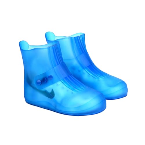 Cubiertas antideslizantes para calzado jojofuny, 1 par, resistentes al desgaste, para lluvia, para hombres y mujeres, para actividades al aire libre, color azul miniatura 1
