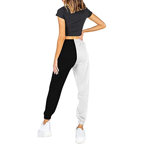 Pantalon de jogging femme avec poche athlétique taille haute vêtement sport