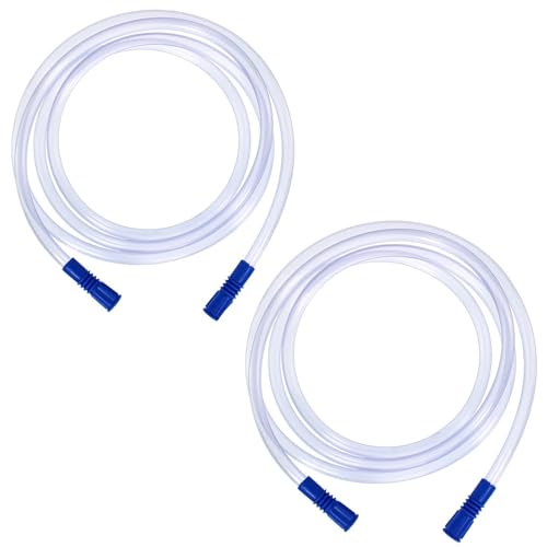 2-Pack 78-Inch Extended suction tubing hoses vacuum suction machine collection tubing for home use portable suction machine tube Compatible with Various Devices