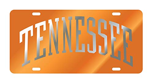 UT Tennessee Vols Mirrored Auto License Plate Tag