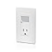 Leviton 15-Amp 125V AC Combination Decora Tamper Resistant Receptacle with LED Guide Light, T6525-W, White