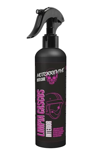 Motorrevive Limpiador Interior de Cascos en Spray 200 ml. Higiene Profunda para Cascos de Moto. Elimina Sudor, Olores y Bacterias. Acción Higienizante y Refrescante para Uso Diario o Intensivo