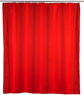 Wenko "Anti Mould Shower Curtain, Orange, 180 x 200 cm