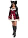 Leg Avenue Women's Charming Pirate Captain Layered Waistcoat Dress With Lace Accent