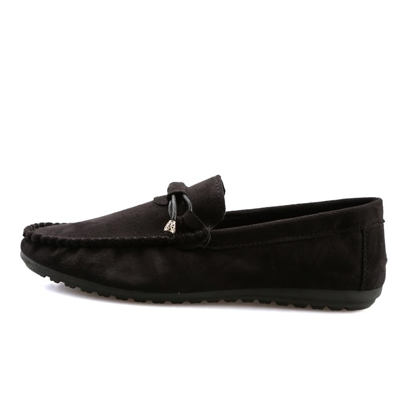 Men's Loafers Shoes Round Toe Solid Color PU Leather Suede Vamp Loafers Slip Resistant Flexible Comfortable Walking Party Slip-on2