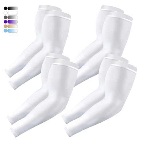 Arm Sleeves for Men Women: Sleeve to Cover Arms for Tattoo Cover Up - 4 Pairs UV Sun Protection UPF 50 Cooling Sports Arm Sleeve