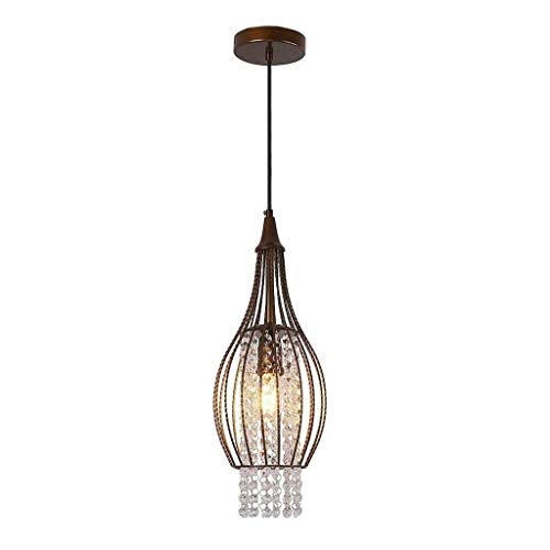 Chandelier cristal E27 réglable luminaire suspendu salon chambre CLSDRZC