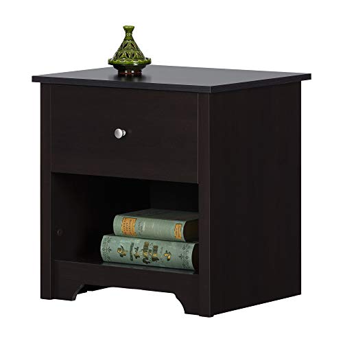 South Shore Vito 1-Drawer Nightstand-Chocolate