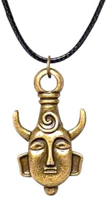 Niche-Finds Supernatural Inspired Dean's Amulet Protective Deans Necklace Deans Pendant Dean Winchester Mask Two Sided Doubleknot Necklace
