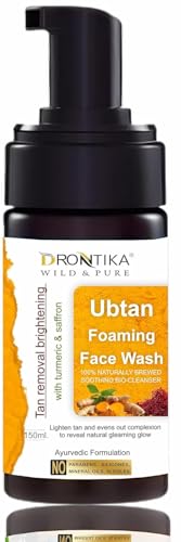 Image of Drontika Wild & PureUbtan Foaming Face Wash with Turmeric and Saffron for Tan Removal - 150ml Brightens Skin | Removes Tan | Gently Exfoliates 150ml. (Ubtan (Turmeric & Saffron))
