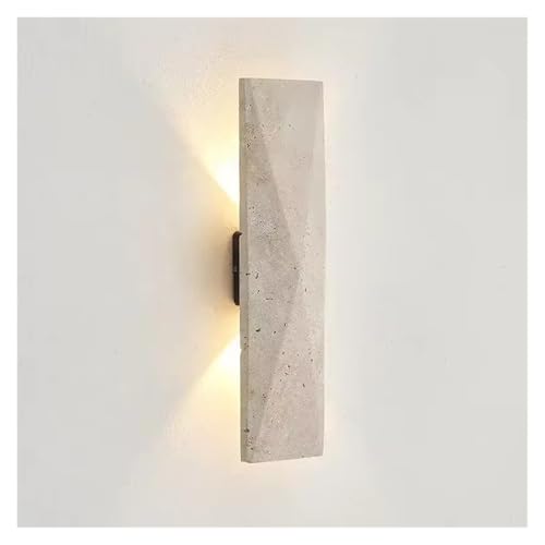 Lámpara de pared de piedra para renovar la decoración del dormitorio con luz LED