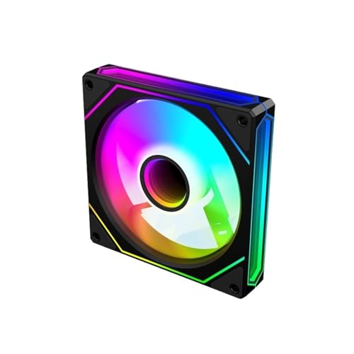 Ventilador ARGB para caja de ordenador ideal para espacios de juego nocturnos y streaming