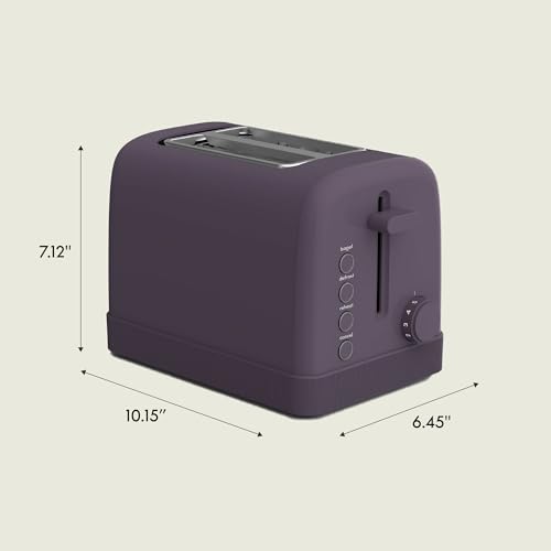 Image of bella 2 Slice Toaster, 6 Setting Shade Control w Reheat, Cancel, Bagel & Defrost Buttons, Removable Crumb Tray, Anti Jam & Auto Shutoff, Auto Centering Guides & Cord Wrap, 900 Watt, Plum (Pack of 6)