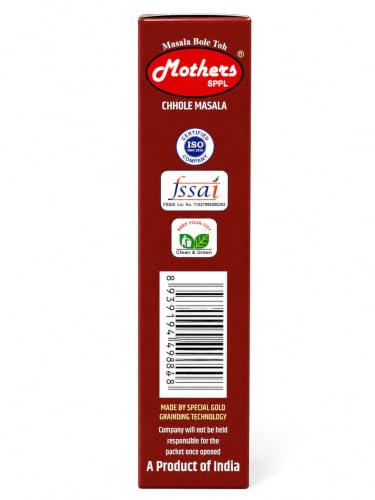 Image of MOTHERS SPPL Chole Masala 100g pack of 3 Authentic Punjabi Chole Spice Blend | Premium Indian Masala for Chickpea Curry Rich Aroma & Traditional Flavor Perfect for Chole, Chana Masala & Curries