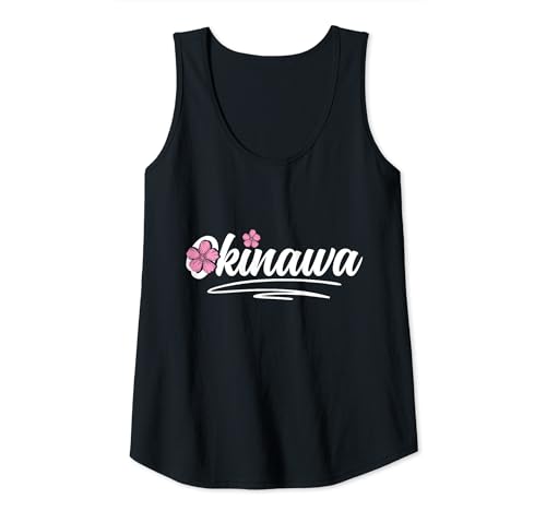 Okinawa Japón Cherry Blossom Vintage Japanese Souvenir Camiseta sin Mangas