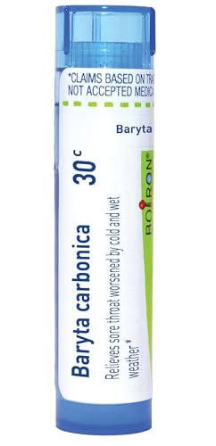 Boiron Baryta Carbonica 30C for Sore Throat Worsened by Cold & Wet Weather - 80 Pellets