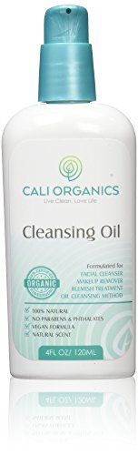 CALI Organics Certified Organic Facial Oil Cleanser-Makeup Remover & Oil Cleansing Method-Natural Anti-Aging Treatment 4oz