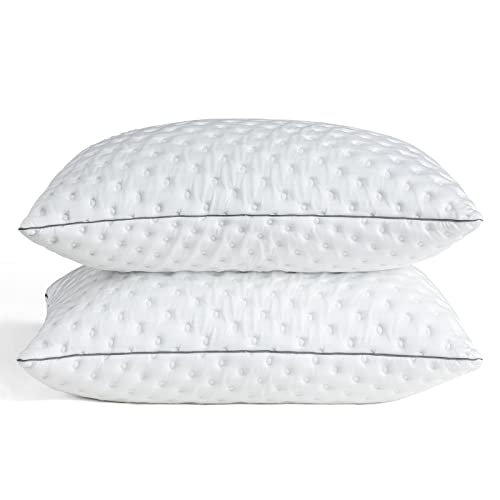 BedStory Pillows Pack of 2 - Shredded Memory Foam Pillow for Neck and Shoulder Pain Relief Hypoallergenic and Cooling Bed Pillow - 50x75 cm 1 Pair