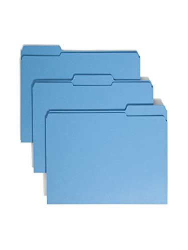 Dossier plastique bleu Letter Smead avec onglet renforcé pour classement
