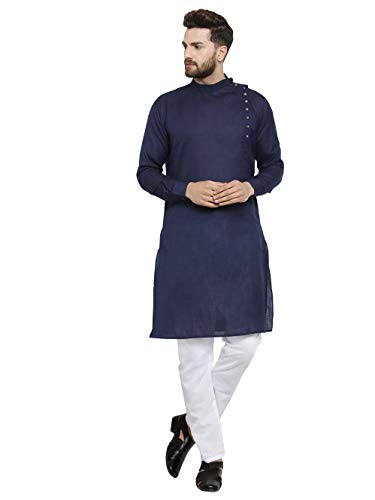 Elina fashion Men's Indian Cotton Kurta Pajama || Wedding Designer Ethnic Diwali Puja Kurta Payjama Set