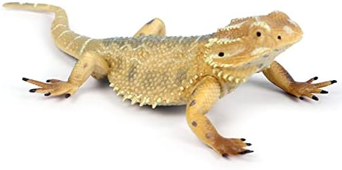 Rich Boxer 5'' Lizard Figurine Bearded Dragon Animal Figurine Plastic Lizard Reptile Model for Home Garden Decoration