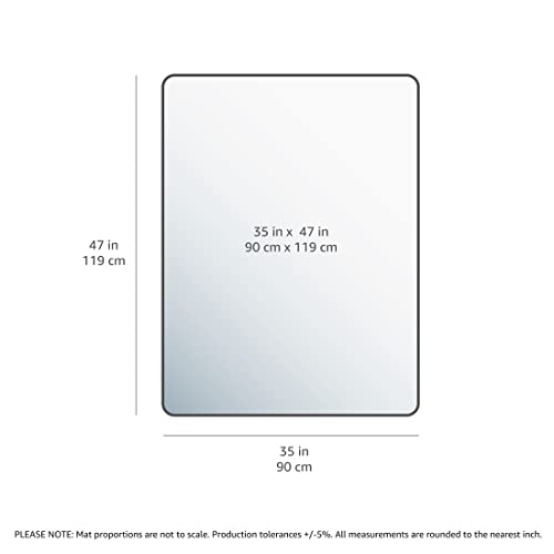 Amazon Basics Polycarbonate Office Chair ‎Rectangular Mat For Low To Medium Pile Carpet, 35 X 47-Inch, Clear #TOP4