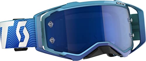 Sport Scott Prospect MX - Occhiali da motocross/MTB, colore: blu/bianco/blu elettrico cromato
