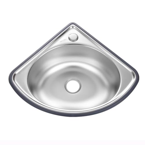 Évier d'angle sous plan en inox avec support pour cuisine et extérieur