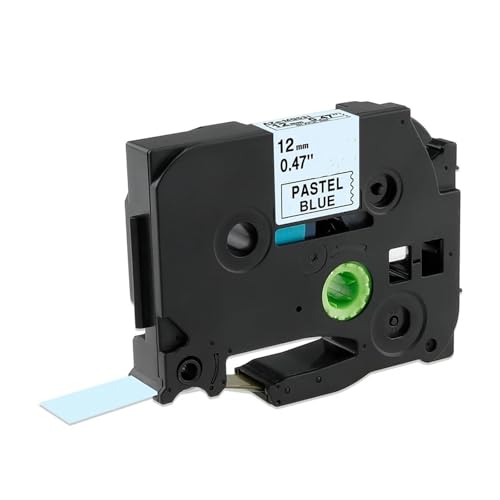 12 �~�����[�g�� * 8 ���[�g�����{�����x���e�[�v TZ-231 Tz231 �u���U�[ P-TOUCH �v�����^�p���x�����O�e�[�v���~�l�[�g���x��(Black on blue)