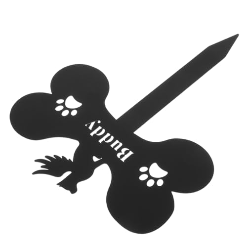 Happyyami Piquet Commémoratif Os pour Chien Marqueur De Tombe Métal Décoration De Jardin pour Animaux De Compagnie