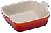 Le Creuset Heritage 5" Square Stoneware Dish, Flame