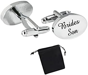 Silver Oval Mens Wedding Title Cufflinks Groom, Best Man, Usher, Page Boy by Virens Empourium (Best Man)