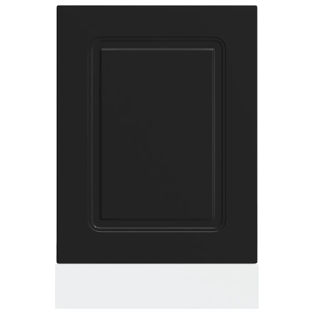 Tomostar Façade de Porte Lave Vaisselle, Panneau de Lave-Vaisselle Accessoire pour Lave-Vaisselle Cuisine Kalmar Noir 45x1,5x67 cm