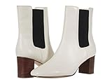 J.Crew Leather Chelsea Stacked McKay Boot Ivory 8 B (M)
