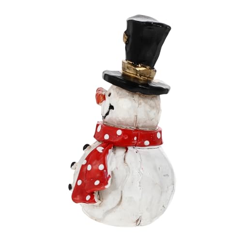 CIMAXIC Resin Snowman Decor Mini Snowman Figurine Micro Landscape Prop Craft Christmas Decor