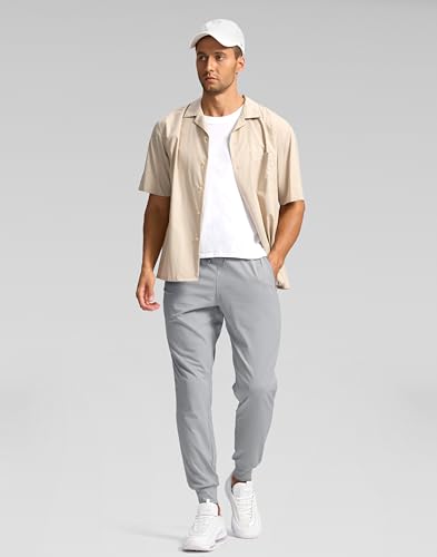 Image of Pudolla Men's Lightweight Jogger with Pockets 4-Way Stretch Sweatpants Workout Runing Athletic Track Pants