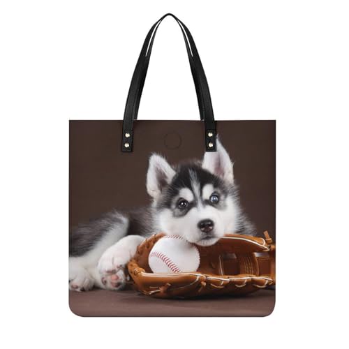 Sac à main Husky baseball grand tote bag femme pour voyage et shopper
