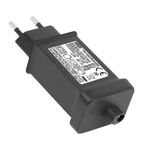 12V 12W Trasformatore LED CZJUTAI IP44 Alimentazione per illuminazione natalizia – Presa europea, Base a vite, DC12V 12W [F3T2]