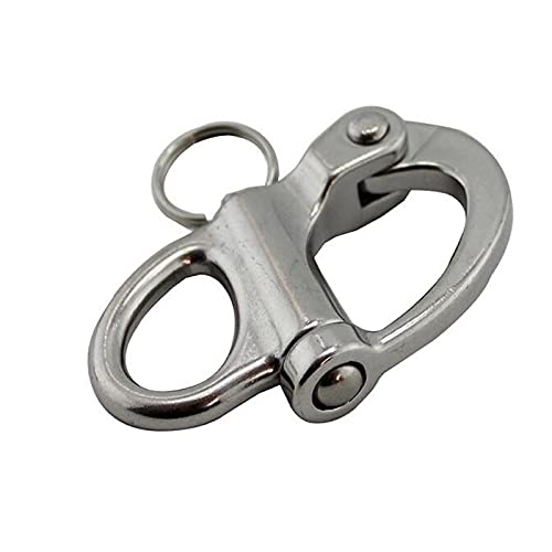 Ostare Snap Shackle Stainless Steel Quick Release Rigging Sailing Fixed Bail Snap Shackle 2Pcs (2" Sliver) #TOP2