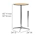 Flash Furniture Lars 24'' Round Wood Cocktail Table with 30'' and 42'' Columns, Adjustable Wood Bar Height Table for Events or Home Use, Natural