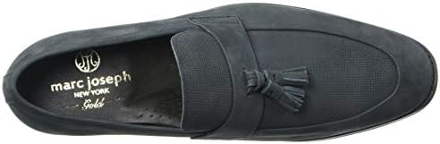 Marc Joseph New York Men's Leather Luxury Gold Collection Tassle Loafer, Grey Nubuck, 11 | Image 4