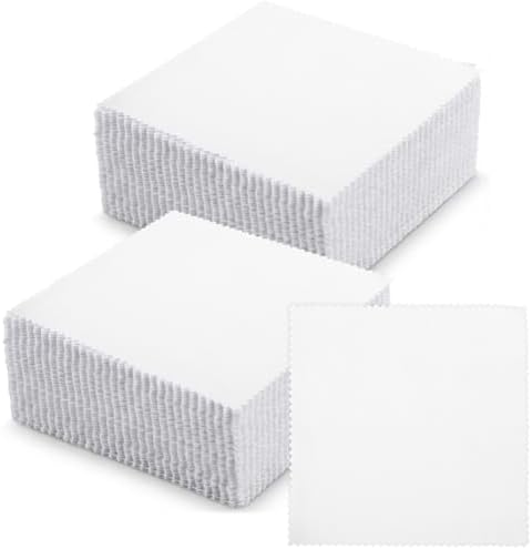 42 Pack 5 Inch Cotton Fabric Squares, Solids White Charm Pack Precut Fabric Squares for Quilting