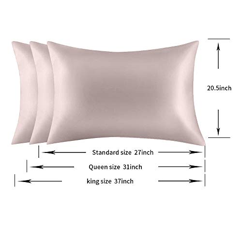 Jocoku 100% Mulberry Silk Pillowcases Set Of 2 For Hair And Skin And Super Soft And Breathable Standard Size Nature Silk Pillowcases (Standard, Apricot Gray) #TOP4