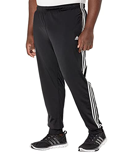 Image of adidas Men's Mid Rise Essentials Warm-Up Slim Tape 3-Stripes Tracksuit Bottoms