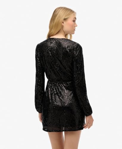 Mini robe portefeuille à sequins femme Superdry - vue 5