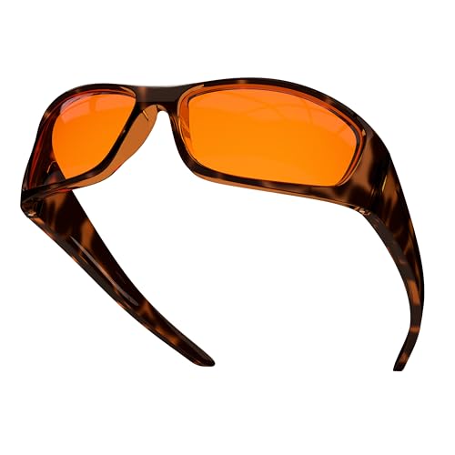 Image of Bloomoak 99% Blue Light Blocking Glasses,Nighttime Sleep,Fully Wraparound Your Eyes with No Leaks for Side Glare