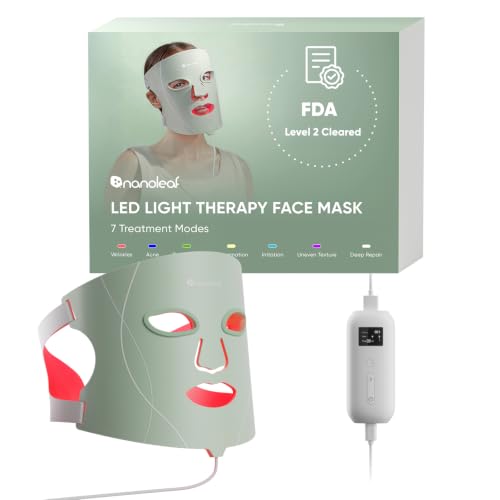 Nanoleaf FDA-Cleared LED Light Therapy Face Mask with 7 Treatment Modes
