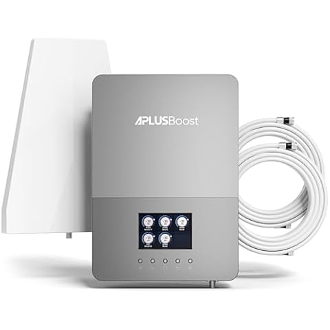 Cell Phone Booster for Home Up to 5000 Sq.Ft,Easy Installation with Built-in Antenna,HD LCD Display,4G LTE 5G Cell Phone Signal Booster for Verizon, AT&T and All U.S.Carriers,FCC Approved Cover