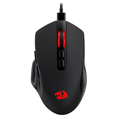 Image of Redragon M695 Wired Gaming Mouse, 24,000 Max DPI Optical Gaming Mice with 7 Programmable Buttons, Ergonomic Natural Grip Build, Software Supports DIY Keybinds & DPI, Black