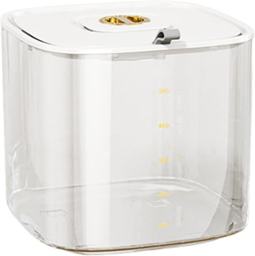 EVREFIN米びつ 米櫃 ライスストッカー 米 保存容器 冷蔵庫 ライスストッカー 収納 こめびつ 密閉容器 フードストッカー ボックス キッチン収納 大容量 お米収納 防虫 防湿 シリアル 小麦粉 豆 穀物 (ホワイト)